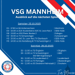 Unsere nächsten Spiele (25.10.25/26.10.25)